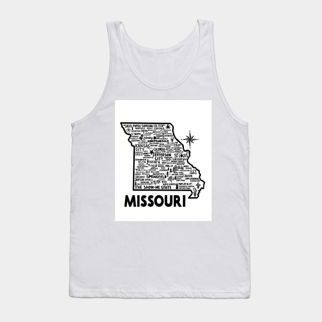 Missouri Map Tank Top by fiberandgloss